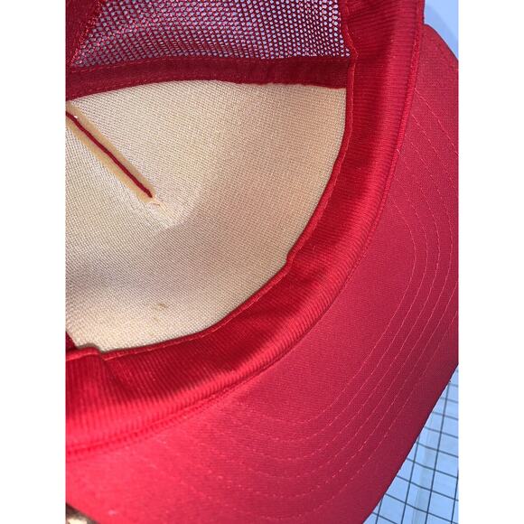 Vintage Stroh's Beer Trucker Mesh Hat Snapback Red Showboat Foam Crown - Picture 7 of 11